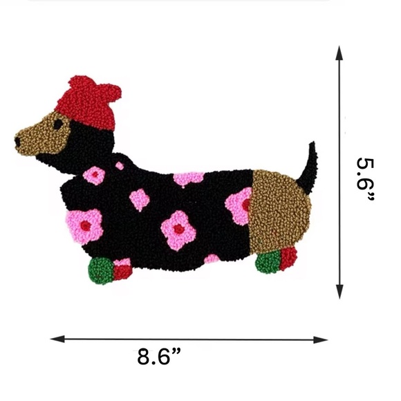 3 Large Colorful Dachshund Dog Sew On Patches - Picture 2 of 2